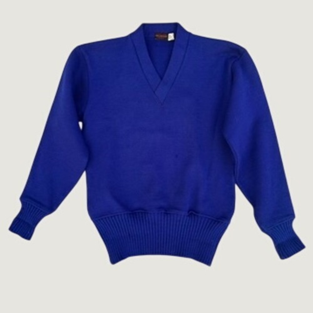 Vintage Wilson Wool Sweater Men's 38 Knit College Collegiate 1940s Royal Blue